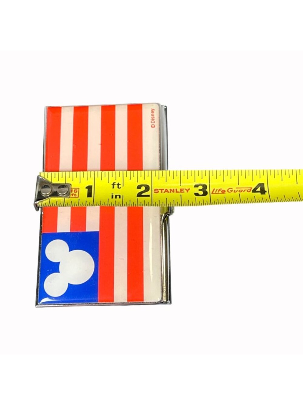 Vintage Disney Mickey Mouse Patriotic American Flag Business Credit Card Case - Picture 12 of 14